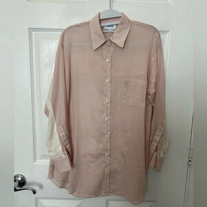 Koch linen  button down shirt size xs